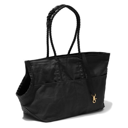 Found my animal Hundetasche Black Waxed Cotton Canvas