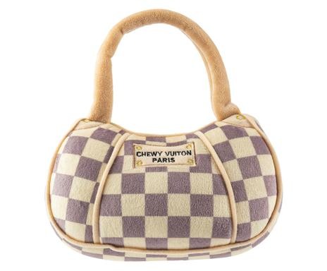 Hundespielzeug Plüschtasche Chewy Vuiton Checker