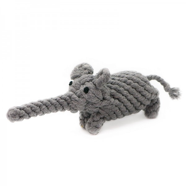 Zahnreinigungsspielzeug Elefant grau
