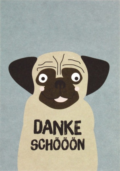Postkarte Hund - Dankeschöööön