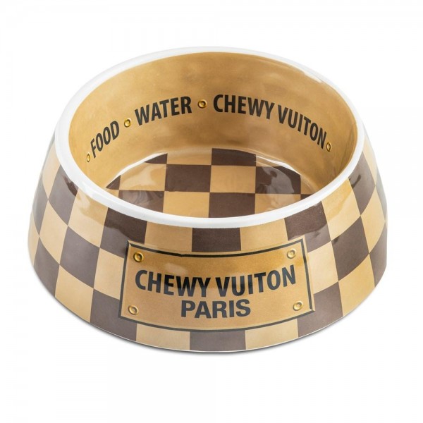Melamin Hundenapf Chewy Vuiton braun