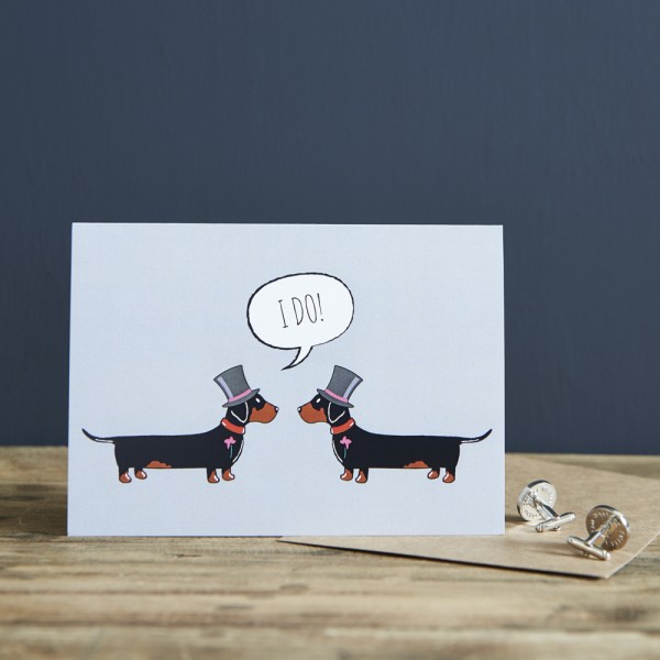 Sweet Williams Karte Gay Wedding Dackel