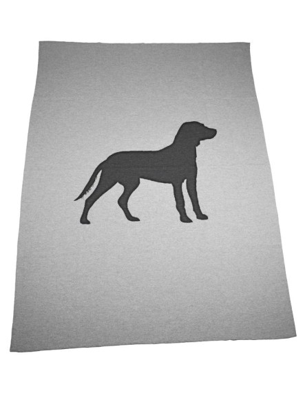 Lenz & Leif Decke 140x180cm Dog, grau/dunkelgrau