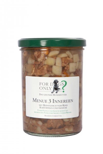 FORDOGSONLY? Feuchtfutter Menü 3 Innereien vom Rind