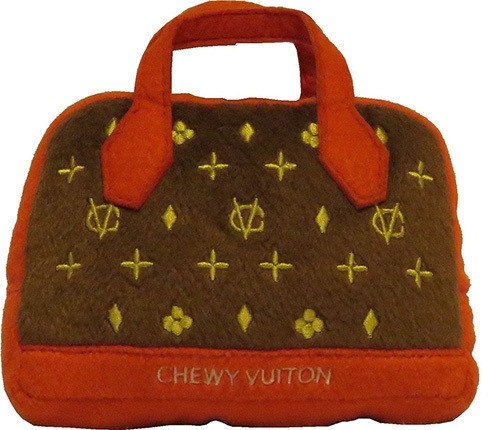 Hundespielzeug Plüsch Tasche Chewy Vuiton Posh (Red Trim)