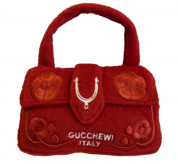 Hundespielzeug Plüsch Geldbeutel Gucchewi Red Floral Purse