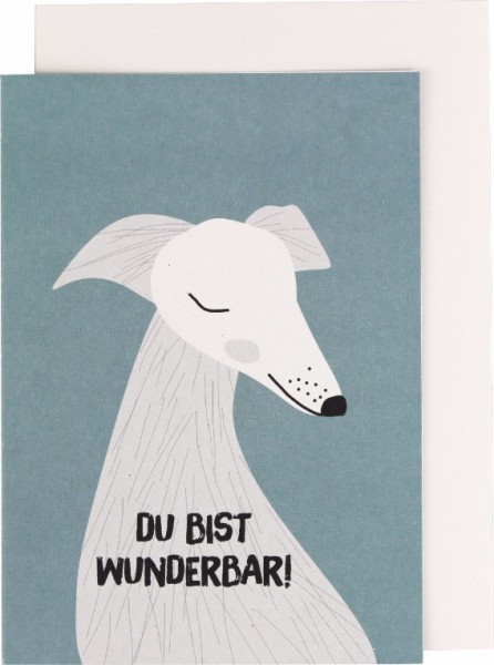 Klappkarte Hund - Du bist wunderbar