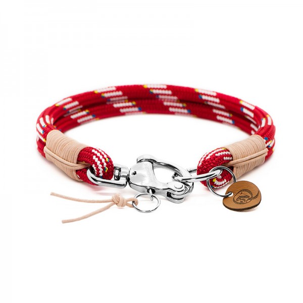 Q3N Halsband Sylter Strick Deluxe Rot