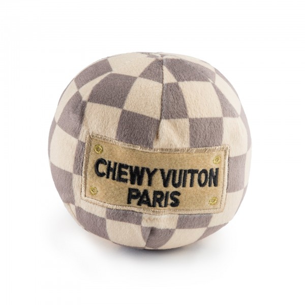 Hundespielzeug Plüschball Chewy Vuiton Checker