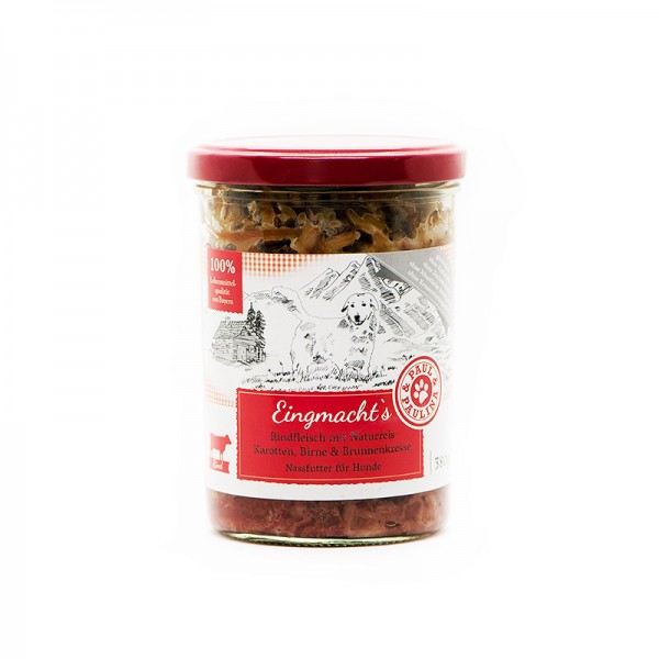 Paul & Paulina "Eingmachts" Rind mit Naturreis und Birne