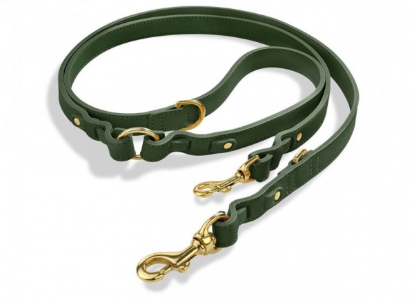 Schröders Hund Verstellleine Oldschool 2.0, Racing Green