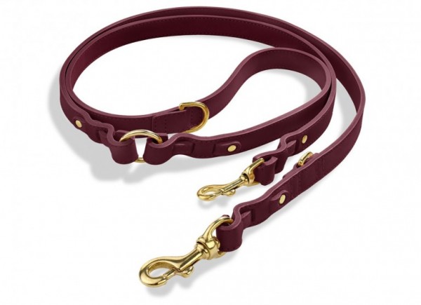 Schröders Hund Verstellleine Oldschool 2.0, Oxblood