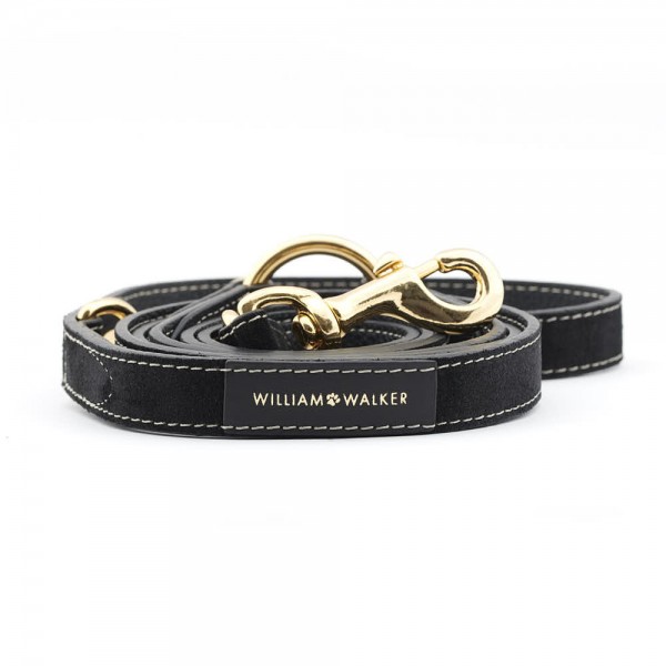 William Walker Wildleder Hundeleine Midnight