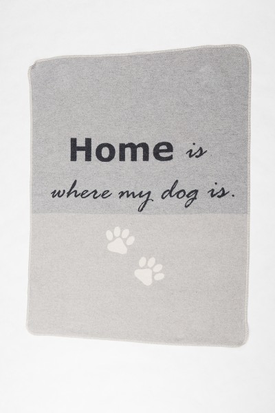 Hundedecke 'Home is where my dog is' 90x70
