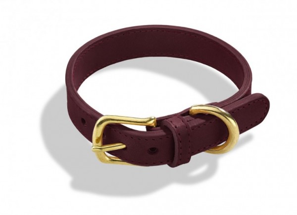 Schröders Hund Hundehalsband Oldschool 2.0, Oxblood