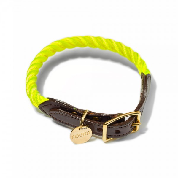 Found my animal Halsband Rope Neongelb