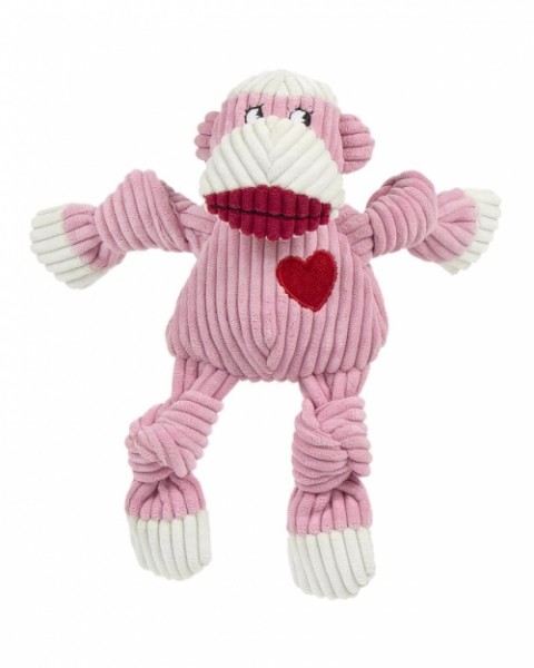Hundespielzeug Ms Sock Knotties Affe Pink