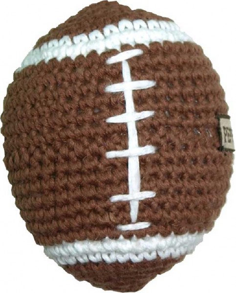 Häkelspielzeug Football, braun