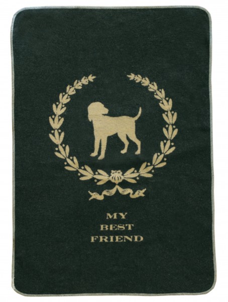 Hundedecke ‚my best friend‘, Grau, 100x140cm