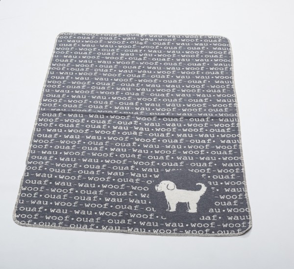 Hundedecke 'wau wau‘ Grau, 140x100