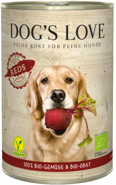 Dogs Love BIO REDS, 100% BIO Gemüse+Obst